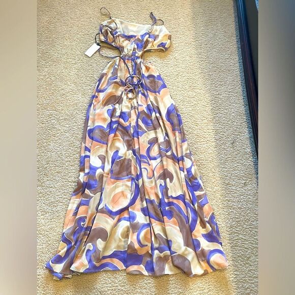 NWT ASTR the Label Sanger Dress in Purple Peach Swirl Size S - Picture 5 of 6